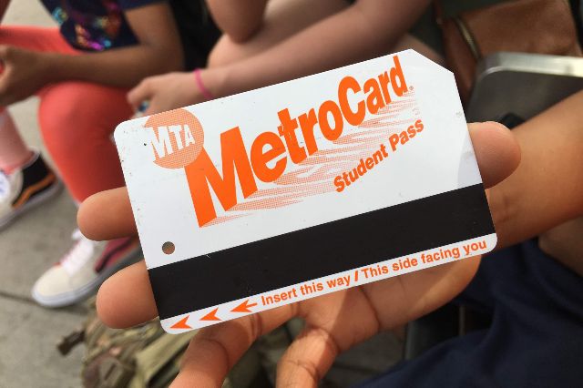 A NYC student MetroCard.